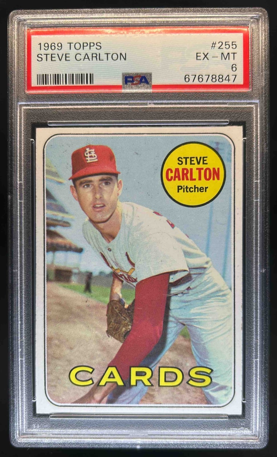 1969 Topps Steve Carlton #255 Cardinals PSA 6