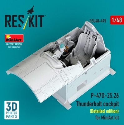 Reskit RSU48-0495 1:48 P-47D-25,26 Thunderbolt cockpit (Detailed edition)