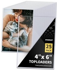 4x6 Toploaders 25 Pack, 39 PT Hard Plastic Photo Sleeves