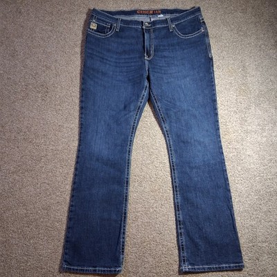Men's Cinch Jeans 40x32 Denim Blue Ian Wester White Label