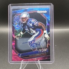 2025 Panini Prizm Black Ty Law #93 Autograph New England Patriots 🔥Nebula 1/1🔥