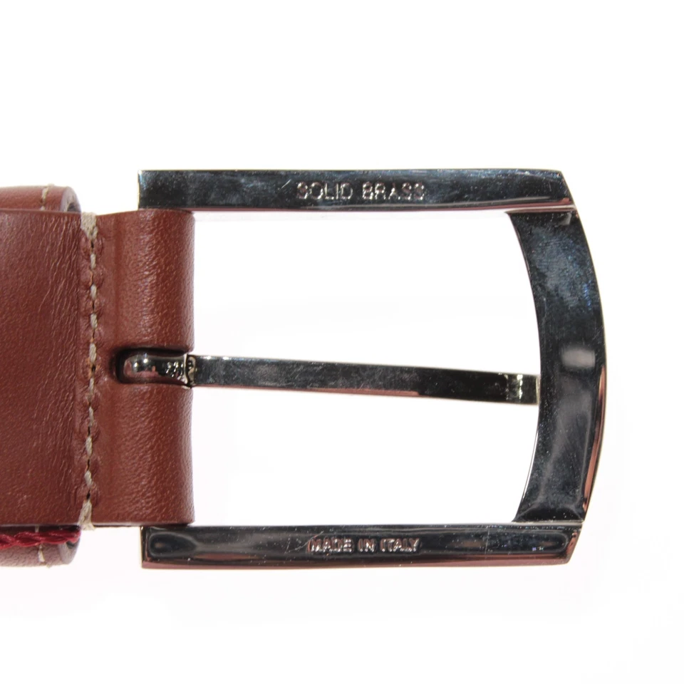 Cinturón elástico trenzado Luciano Barbera nuevo con etiquetas talla 90 (US 34) en gris oscuro con marrón Foto 4 de 4