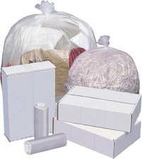 250CT 33Gal 33"x40" HighMark High-Density Heavy Duty Trash Can Liners Clear