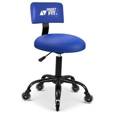 Rolling Shop Stool with Wheels,Mechanic Garage Stool Chair Adjustable Blue