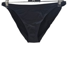 Andie Swim X Demi Moore Womans size L The Tropez Bikini Bottoms in Black NEW