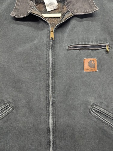 Vintage Carhartt J97 MOS Detroit Jacket Size Large Moss Green Blanket Lined Rare - Picture 2 of 12