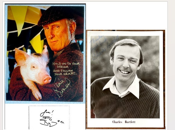 James Cromwell & EG Daily & Charles Bartlett - 'Babe' - Autographed Set of 3