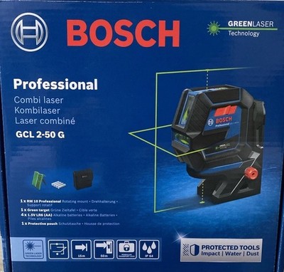 Bosch Professional Laser Level GCL 2-50 G/ RM 1 Mount and Soft Case