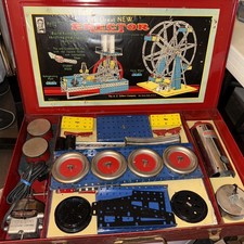 C1936/1937 8 1/2  A C Gilbert Erector Set  Original Inserts  W/ P51 MOTOR 