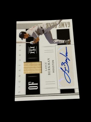 2021 National Treasures - Game Gear Signatures Duals Lance Berkman #GGS-LB /49