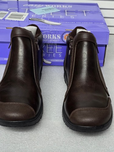 Easy Works by Easy Street Jovi Damen-Arbeitsstiefel braun bequem Größe 10 Weite - Bild 4 von 7