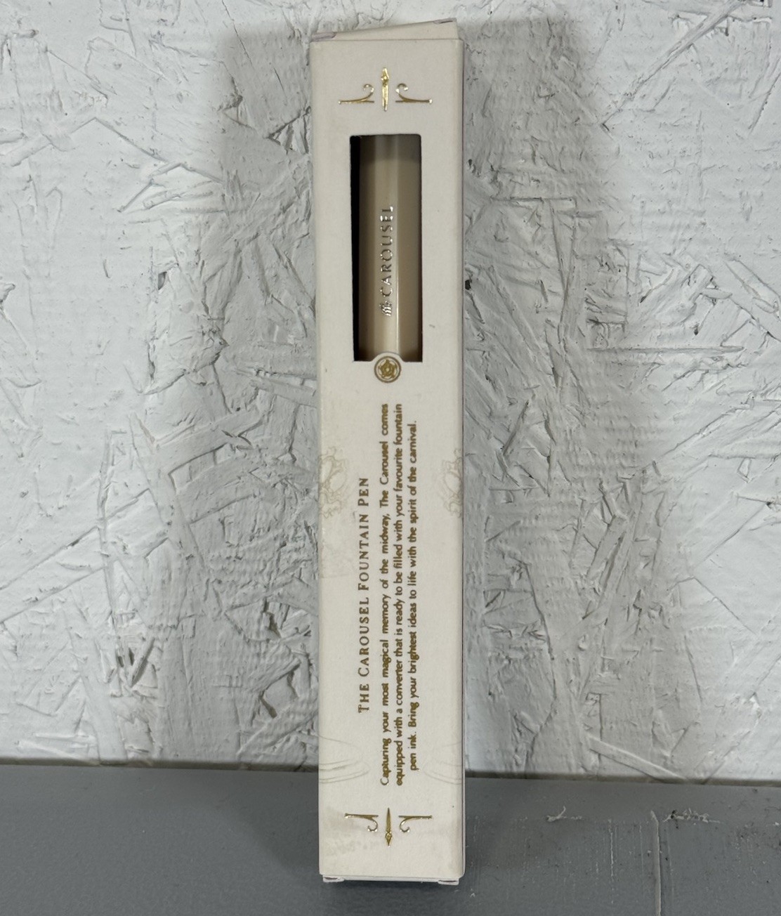 NEW CAROUSEL FERRIS WHEEL PRESS FOUNTAIN PEN FINE STEEL NIB FRENCH VANILLA