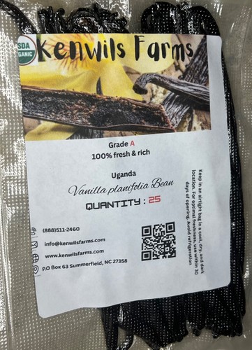 Organic vanilla beans, Grade A. Plump, moist with 30-35% moisture content - Picture 5 of 12