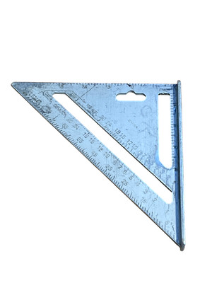 7 in Aluminum Rafter/Speed Square Carpenter Layout Tool Silver