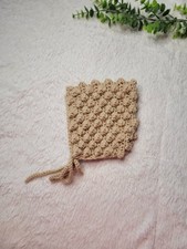 0-6 Months Crochet Bobble Bonnet