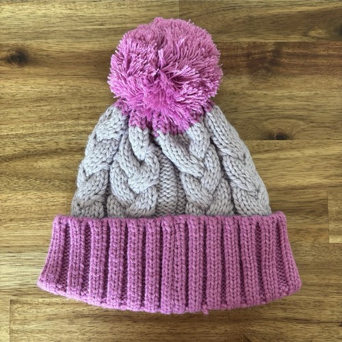 Mud Pie Toddler Little Girl Beanie Winter Hat Pom Pom Chunky Knit ONE SIZE NWT - Picture 8 of 10