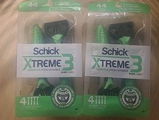 Schick Xtreme Sensitive 3 Blade Disposable Razors 4 Pack Lot Of 2 8 Razors 