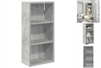 Regal Badezimmer-Wandschrank Mit Regal Betongrau 30X16X62,5 Cm
