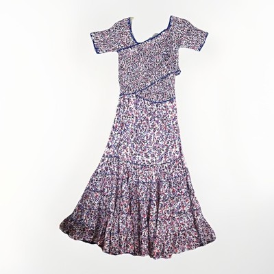 fitted lace wedding dress Table for Two Tiered Maxi Dress with Puff Sleeves in Lavender Purple –  Giddy Up Glamour Boutique main image 1