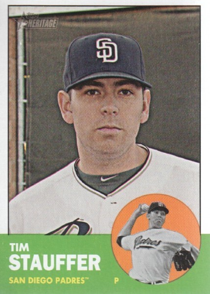 2012 Topps Heritage #293 Tim Stauffer - BB