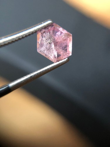 Natural Pink Corundum Trapiche Hexagon Cut Gemstone 0.65ct Afghanistan - Picture 12 of 13