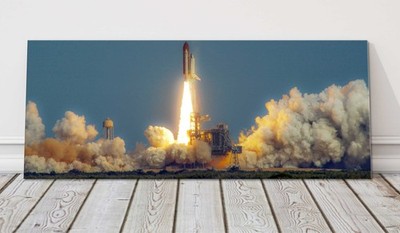 Space Shuttle Start Panorama Leinwand Bild Druck Kennedy Space Center Florida
