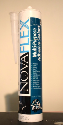 Lot of FOUR cartridges x 10 oz. Nova Flex Multi-Purpose Adhesive Sealant WHITE