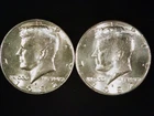 1982-P and D Kennedy Half Dollars (2 coins) AU+. Free Shipping!