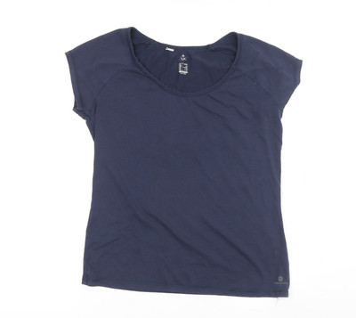 Rohnisch Damen T-Shirt blau Basic, S, Kurzarm