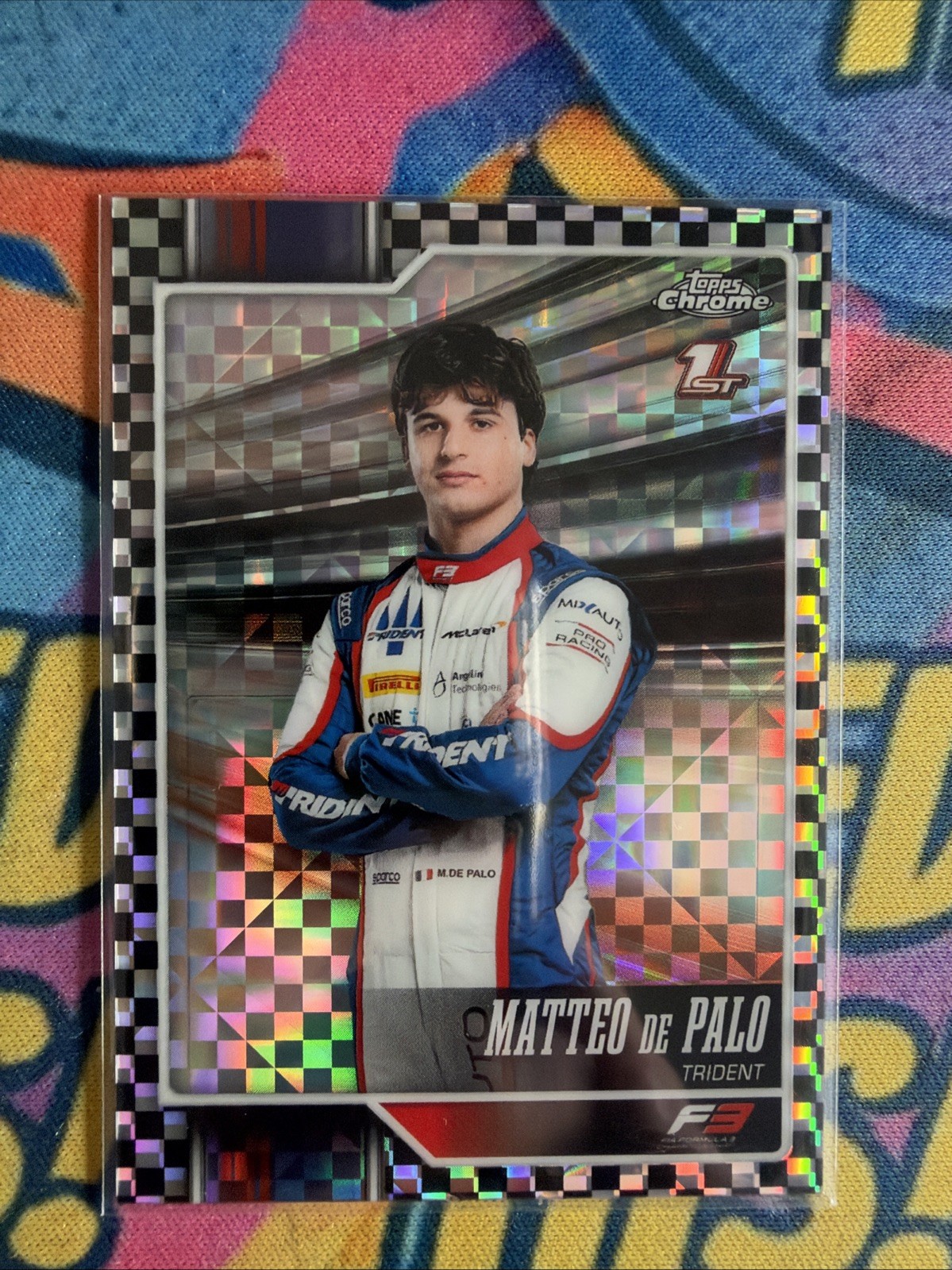 Wallpapers Checers 2026 Topps Chrome F1 - #47 Matteo de Palo Checker Flag Refractor 1st ...