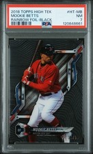 2018 TOPPS HIGH TEK RAINBOW FOIL-BLACK #HT-MB MOOKIE BETTS 30/50 PSA 7
