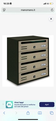 Alubox Cube/R 4 Seater Sand Mailbox