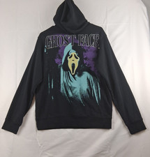 Scream Ghost Face Hoodie Adult Small Scary Halloween Fun Black Sweatshirt