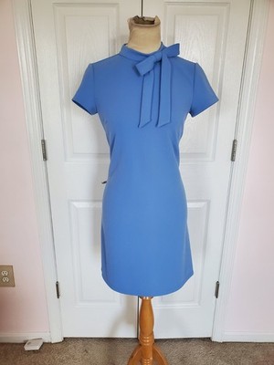 VINCE CAMUTO Women's Periwinkle Blue Shift Dress w/Bow Detail (Size 4)