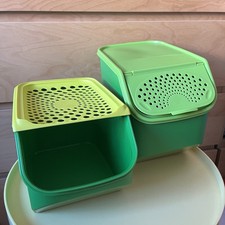 TUPPERWARE Zwiebellager 5,5L  + Kartoffellager 8,3L grün Tupper Aufbewahrung