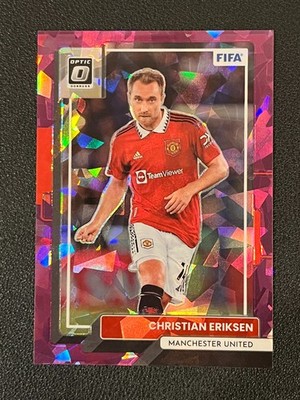 Christian Eriksen 2022-23 Donruss Soccer Optic Purple Ice /99 Manchester United 