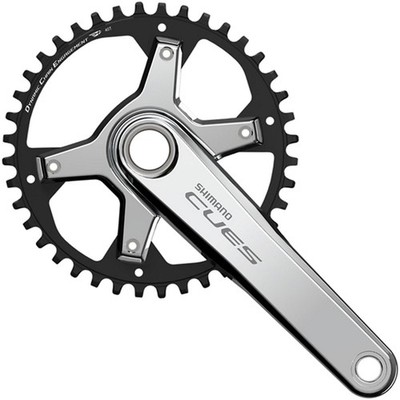 Shimano CUES FC-U6030-1 Crankset 9-Speed 175mm 110BCD No Chainring Silver
