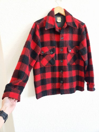 Vintage Roomy Richard Union Made 100% Wool Plaid Jacket L - Picture 4 of 8