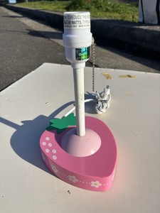 Sanrio Hello Kitty Strawberry Lamp Base Missing Charm