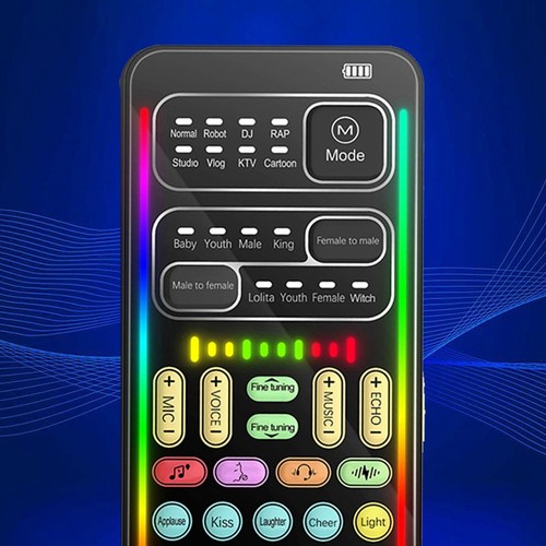 I9 Voice Changer Komplettset mit Mehreren Audioeffekten, Bluetooth-Live-Sou8674 - Photo 3/10