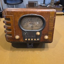 1939 Vintage Zenith Radio 5 S319 Wood Cabinet Tabletop. AS-IS Parts Or Repair