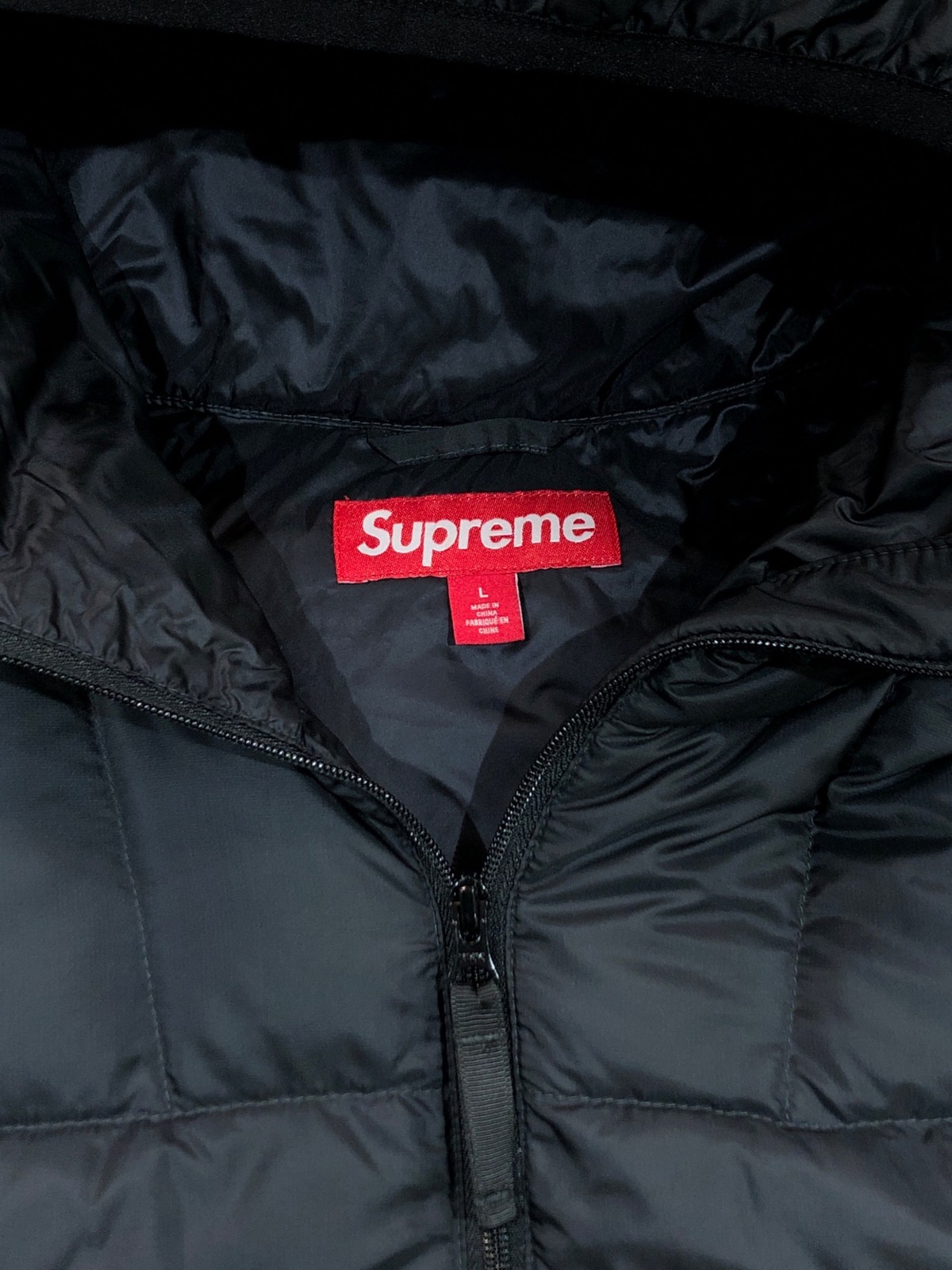 SUPREME Micro Down Half Zip Hooded Pull Size: L B… - image 3
