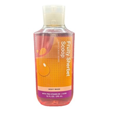 Bath & Body Works Fruity Sherbet Scoop Body Wash Shower Gel 10 oz Orange Rainbow