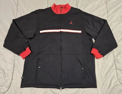 VTG Air Jordan Track Jacket Mens XL Bred Black Red White Y2K 266307-013 Retro - Image 1 of 4