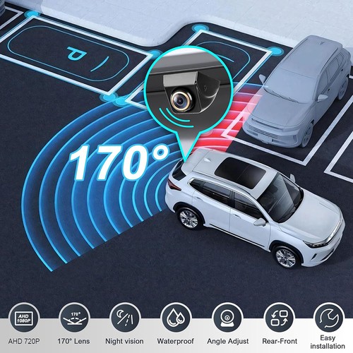 170° Rückfahrkamera Auto Kamera HD Einparkhilfe KFZ LKW Nachtsicht Wasserdicht - Bild 7 von 12