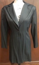 Long Black Blazer Jacket 7 / 8 Small Alyn Paige Lightweight Preppy 90s Y2K USA