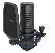 BOYA BY-M1000 PRO Condenser Studio Microphone With Stand. Used, great condition.