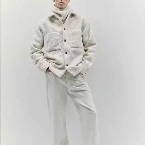 Fall/Winter 2025 New Fashion Mens Fashion Loose Lapel Casual Lamb Wool Coat - Picture 4 of 13