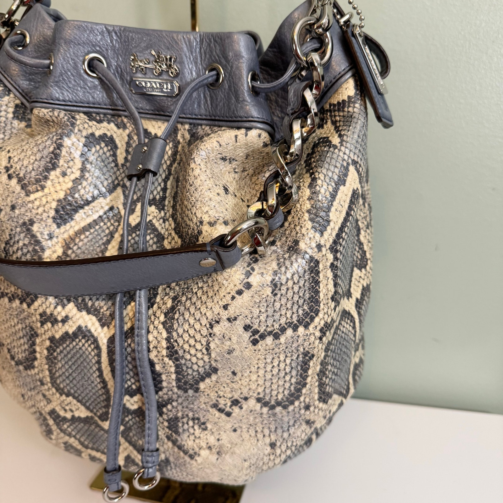 Coach Madison Python Embossed Marielle Leather Pu… - image 15