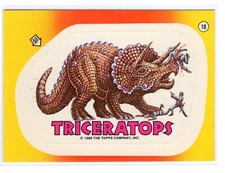 1988 Topps Dinosaurs Attack Triceratops #10 Trading Card Sticker